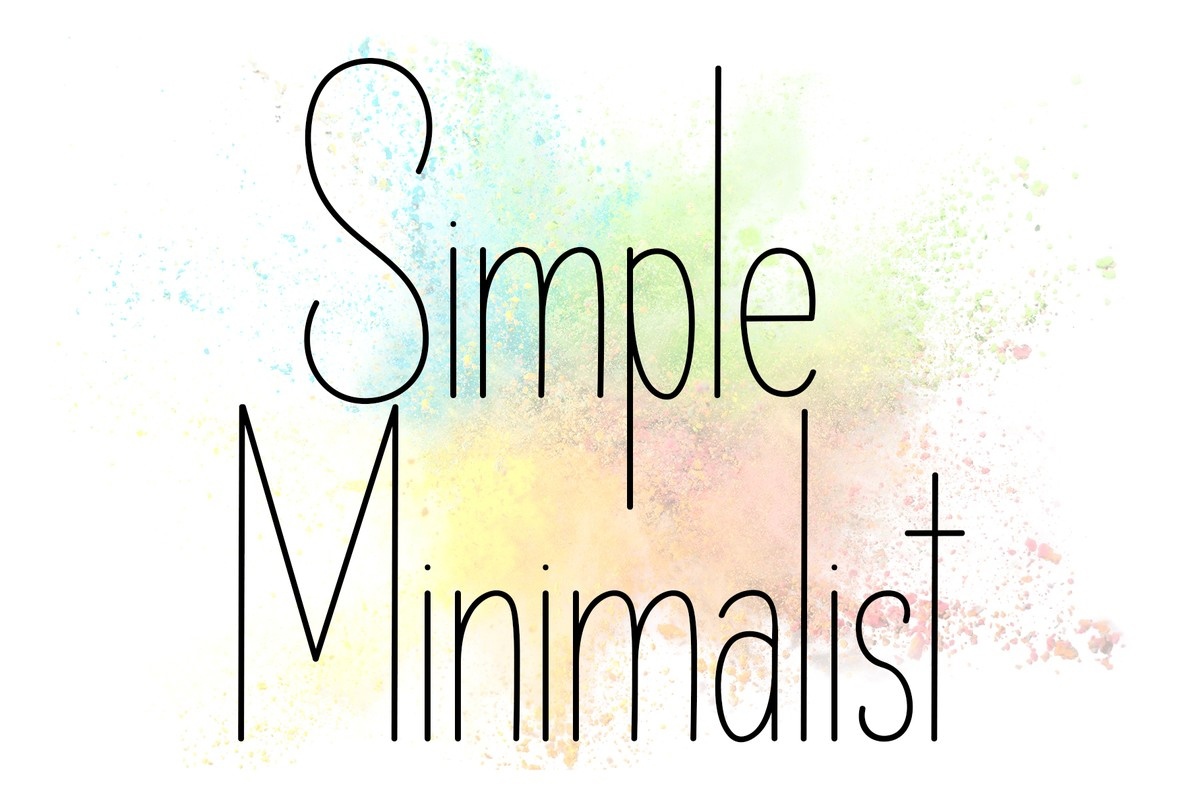 Beispiel einer Simple Minimalist-Schriftart