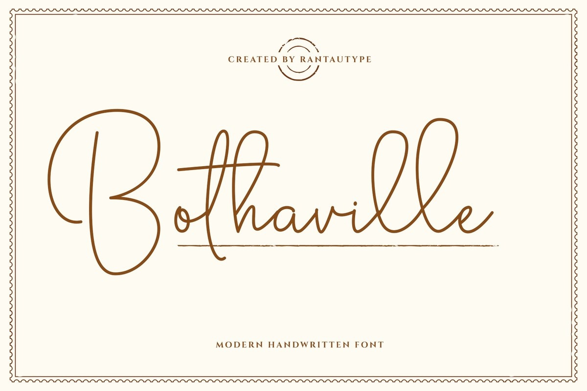 Beispiel einer Bothaville Regular-Schriftart