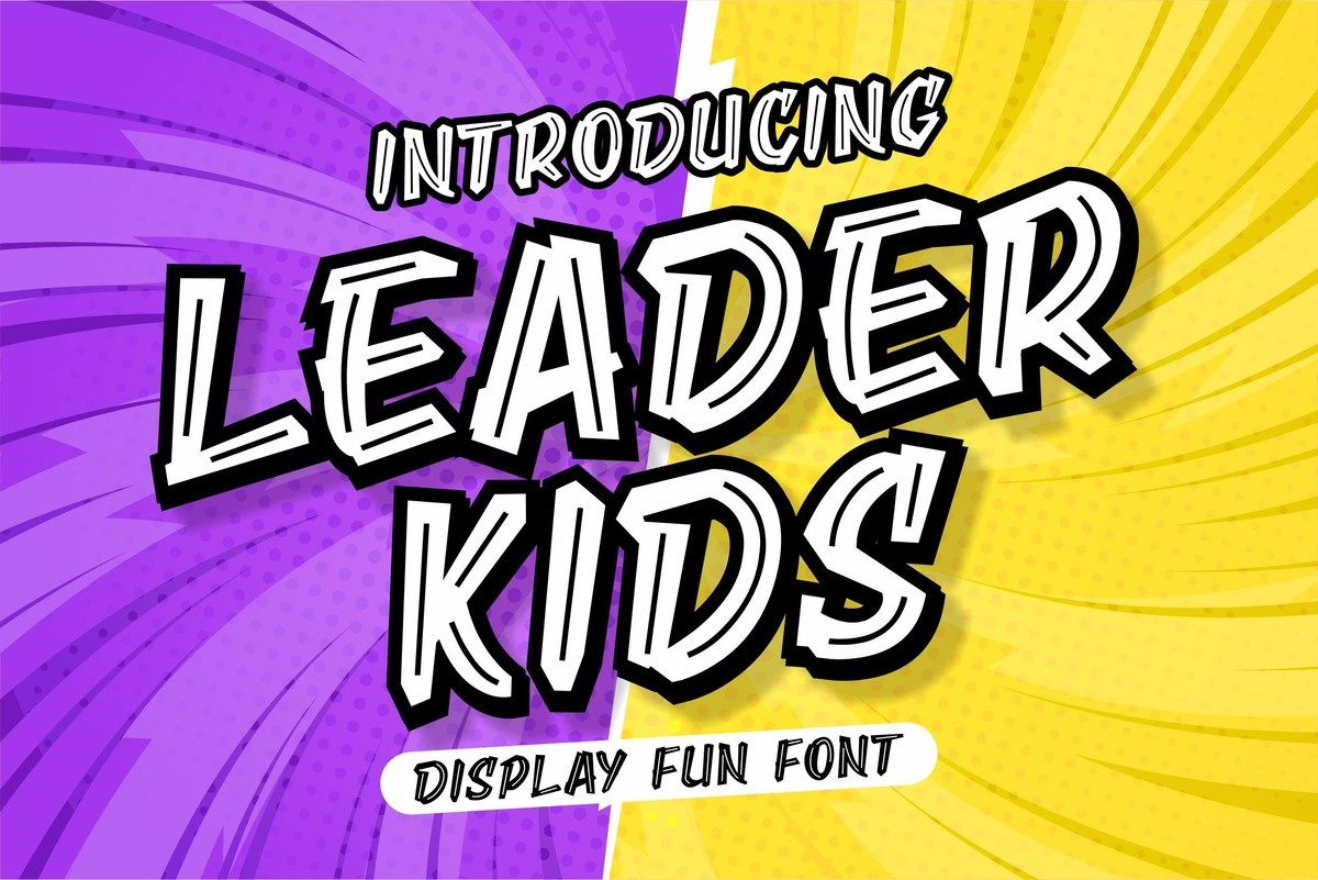 Beispiel einer Leader Kids Regular-Schriftart