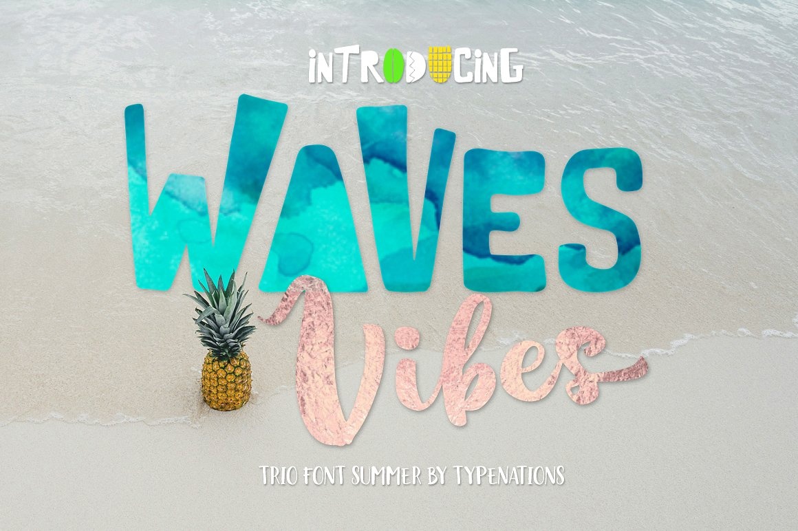 Beispiel einer Waves Vibes Trio Signature-Regular-Schriftart