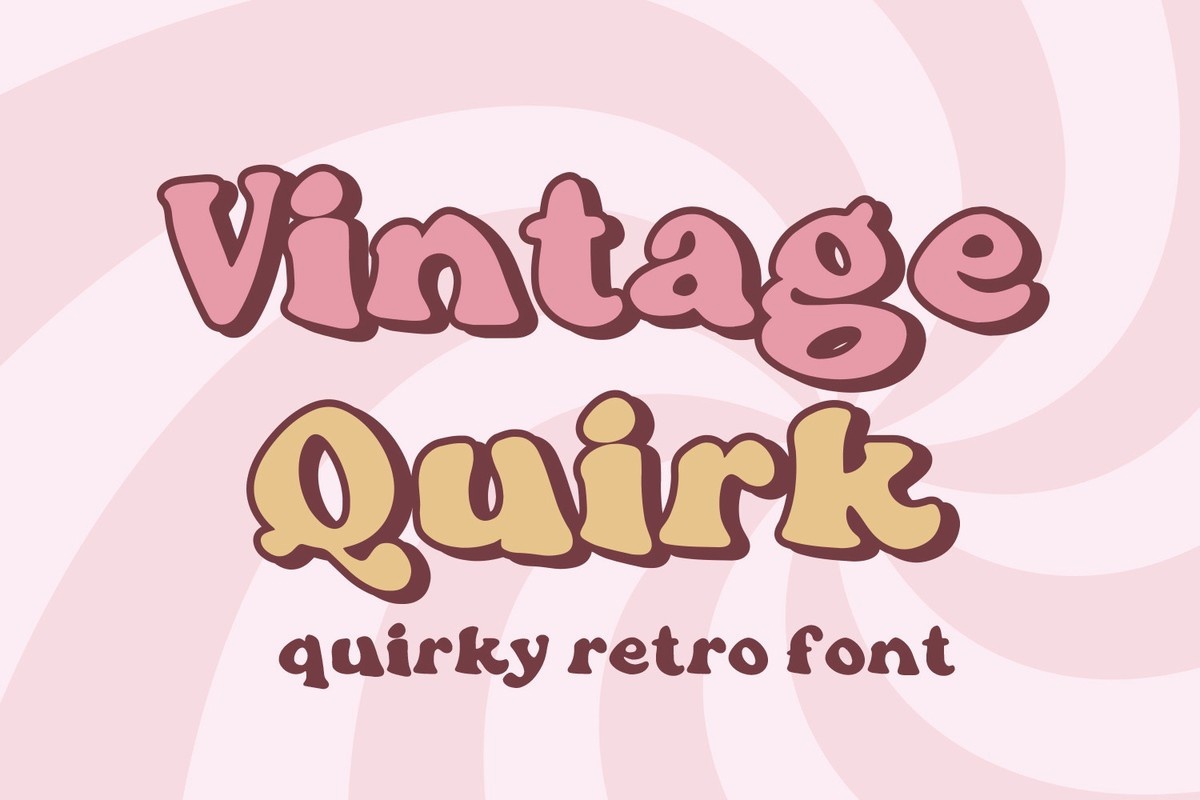 Beispiel einer Vintage Quirk-Schriftart