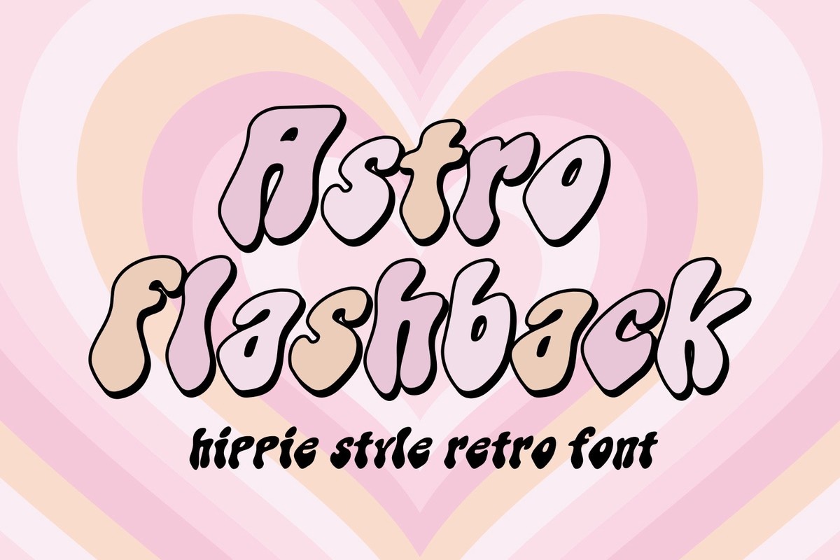 Beispiel einer Astro Flashback-Schriftart
