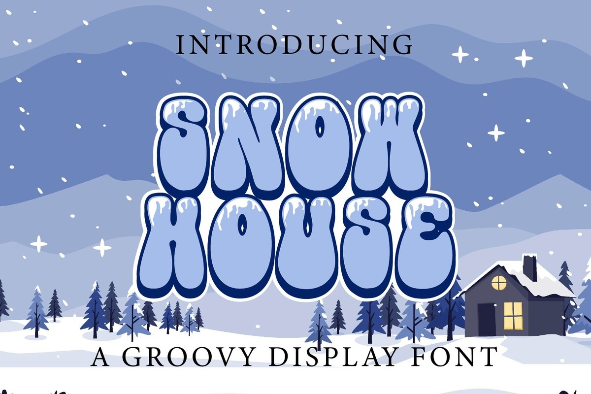 Beispiel einer Snow House-Schriftart