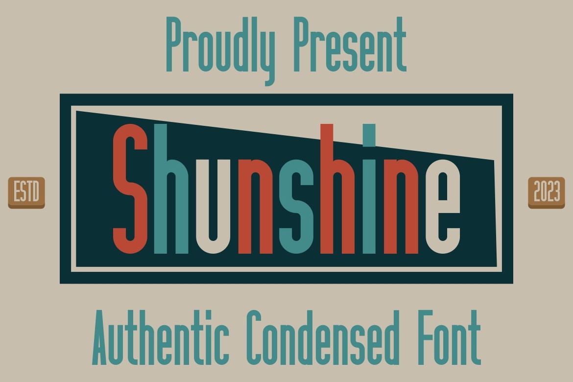 Beispiel einer Shunshine-Schriftart