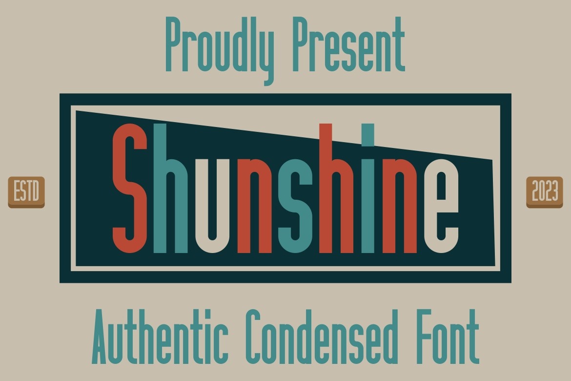 Beispiel einer Shunshine Regular-Schriftart