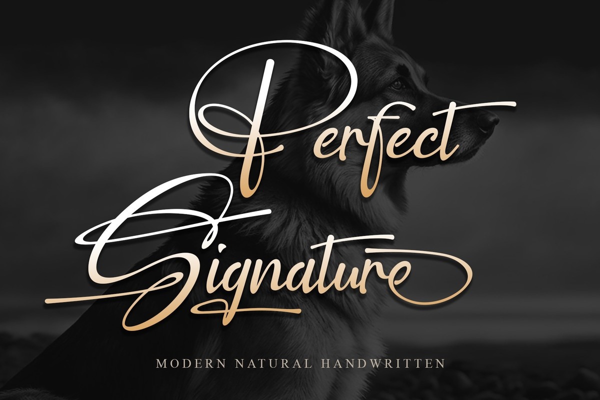 Beispiel einer Perfect Signature-Schriftart