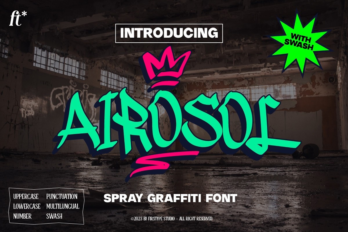 Beispiel einer Airosol Spray Graffiti-Schriftart