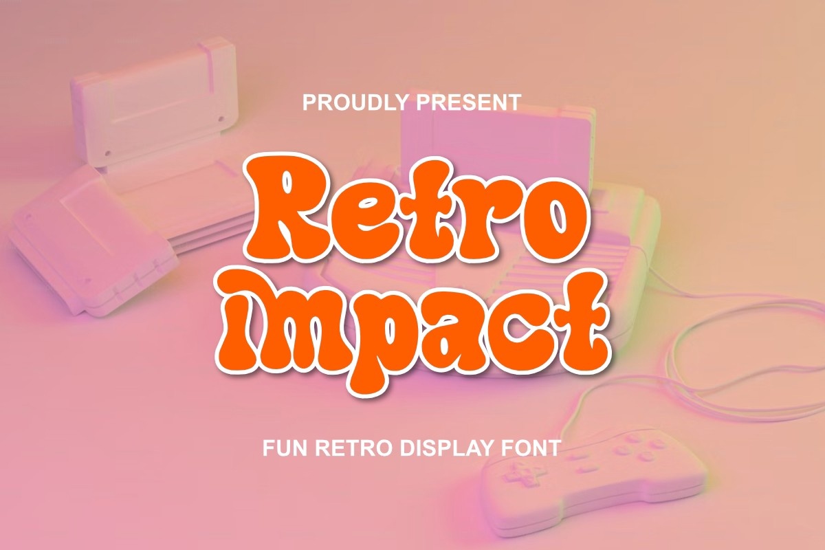 Beispiel einer Retro Impact-Schriftart