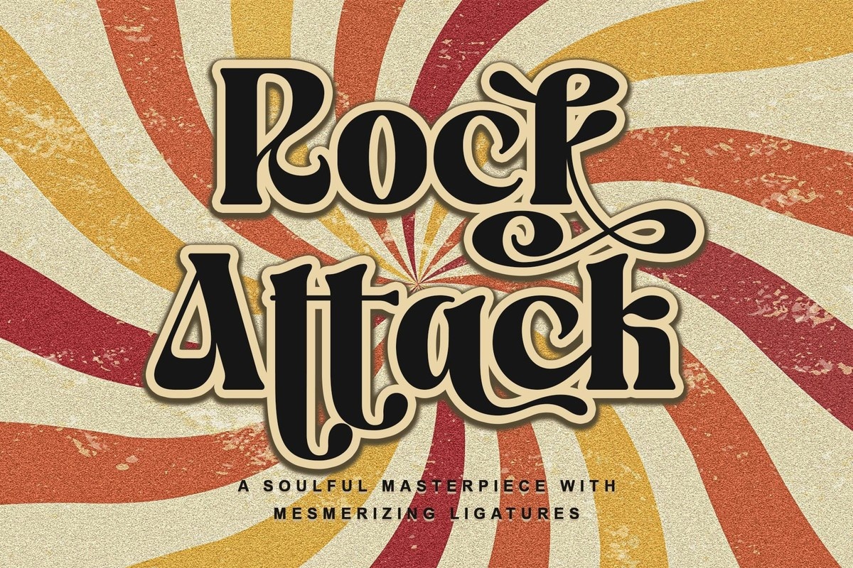 Beispiel einer Rock Attack-Schriftart