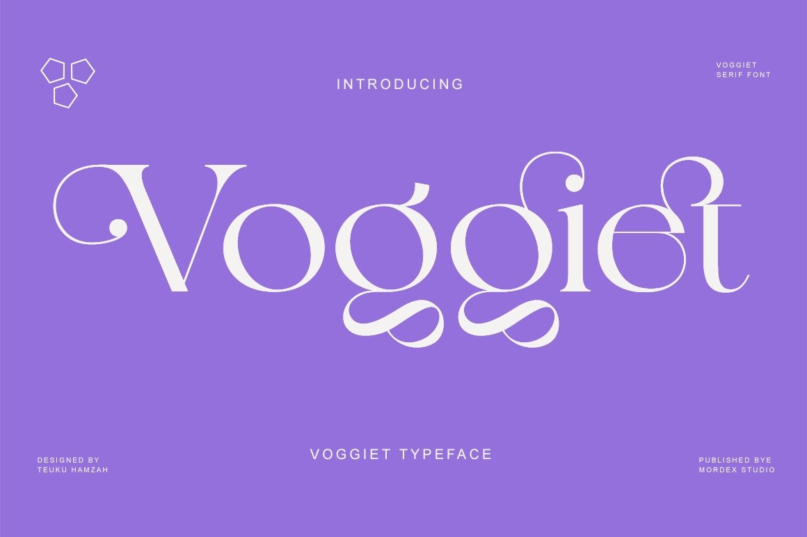 Beispiel einer Voggiet-Schriftart