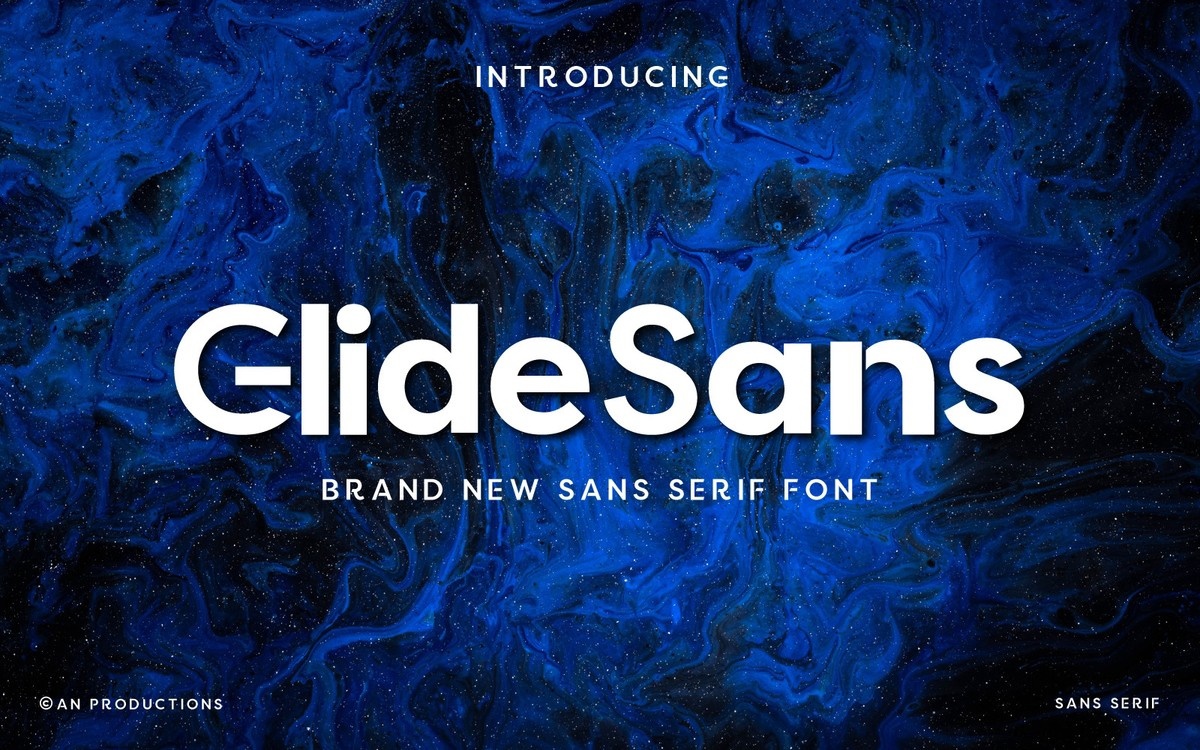 Beispiel einer Glide Sans-Schriftart