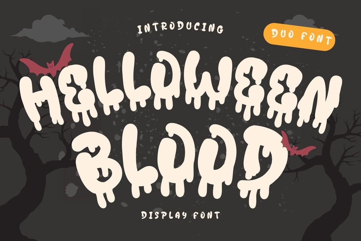 Beispiel einer Helloween Blood-Schriftart