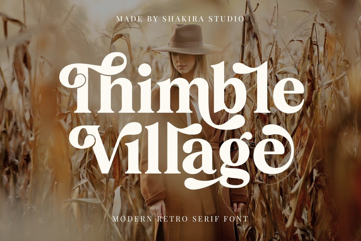 Beispiel einer Thimble Village-Schriftart