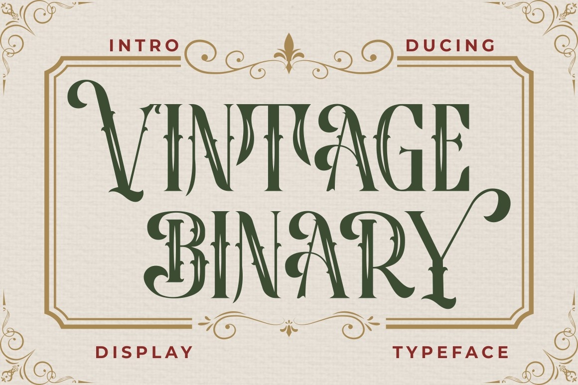 Beispiel einer Vintage Binary-Schriftart