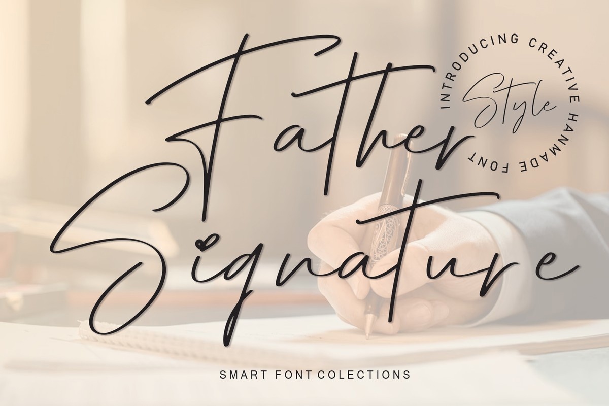 Beispiel einer Father Signature-Schriftart