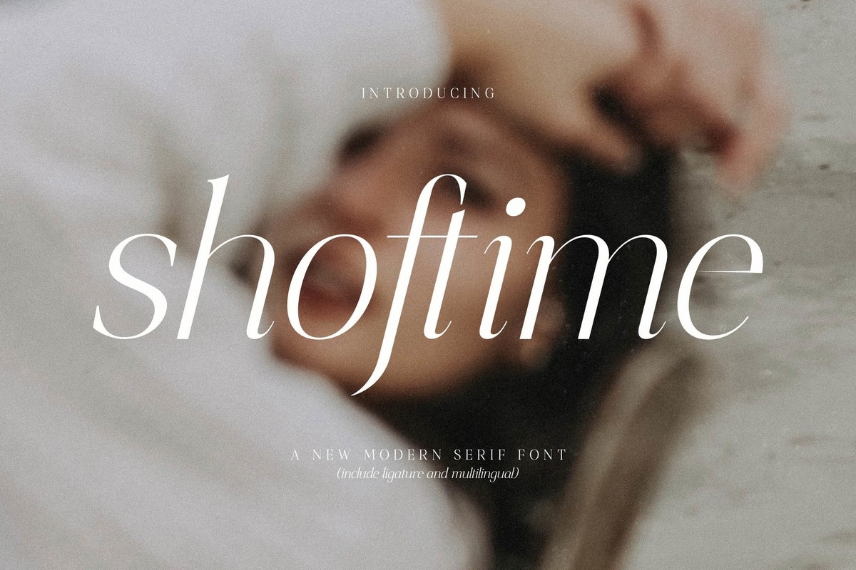 Beispiel einer Shoftime Italic-Schriftart