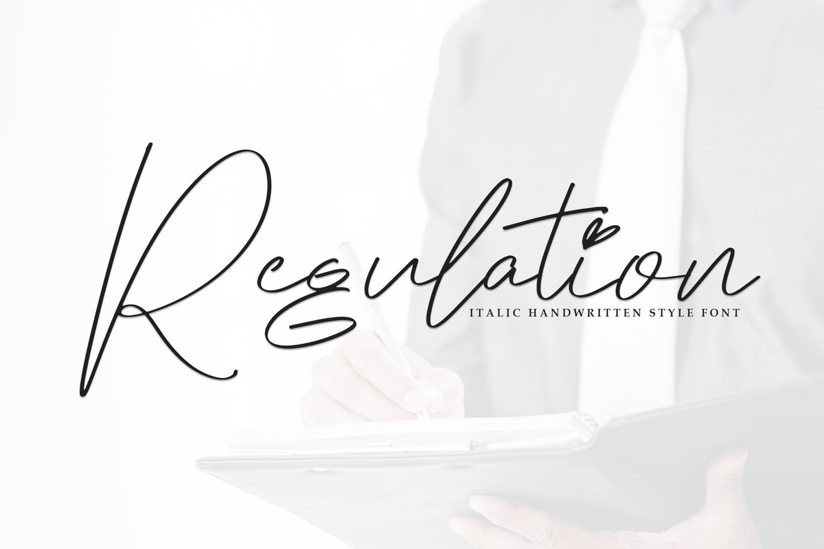 Beispiel einer Regulation-Schriftart