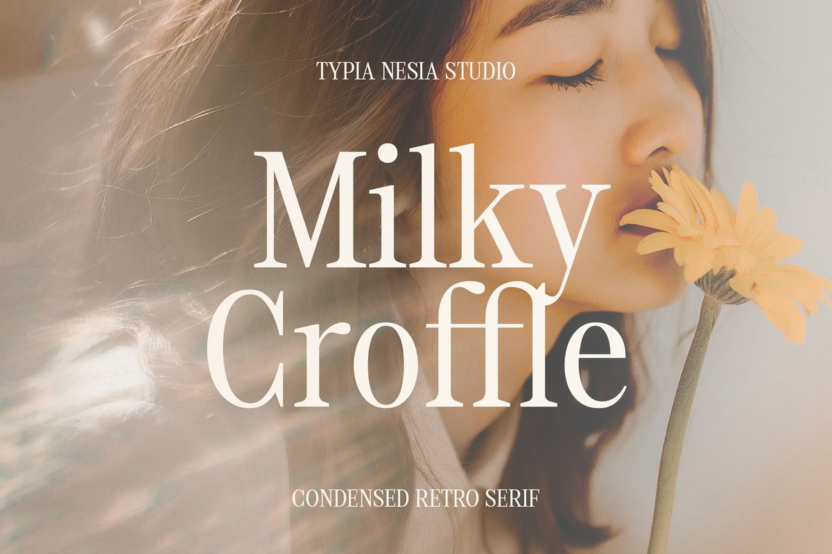 Beispiel einer Milky Croffle-Schriftart