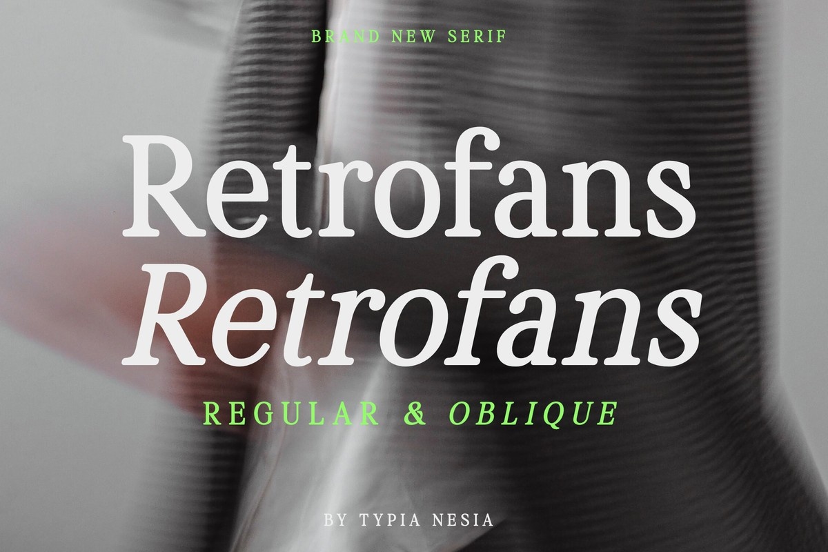 Beispiel einer Retrofans Regular-Schriftart