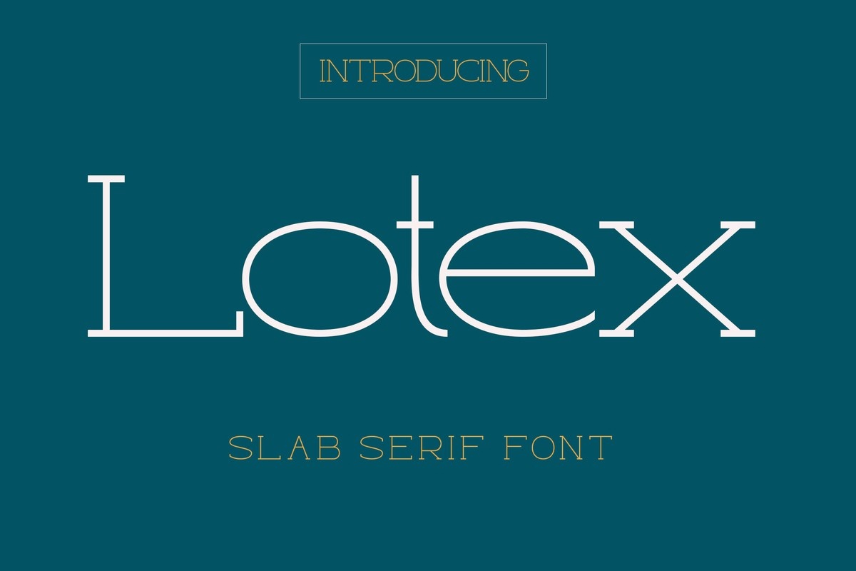 Beispiel einer Lotex-Schriftart