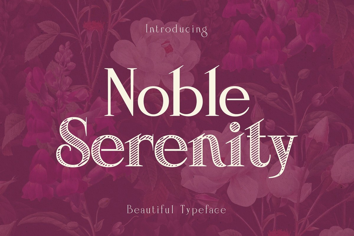 Beispiel einer Noble Serenity Thin-Schriftart