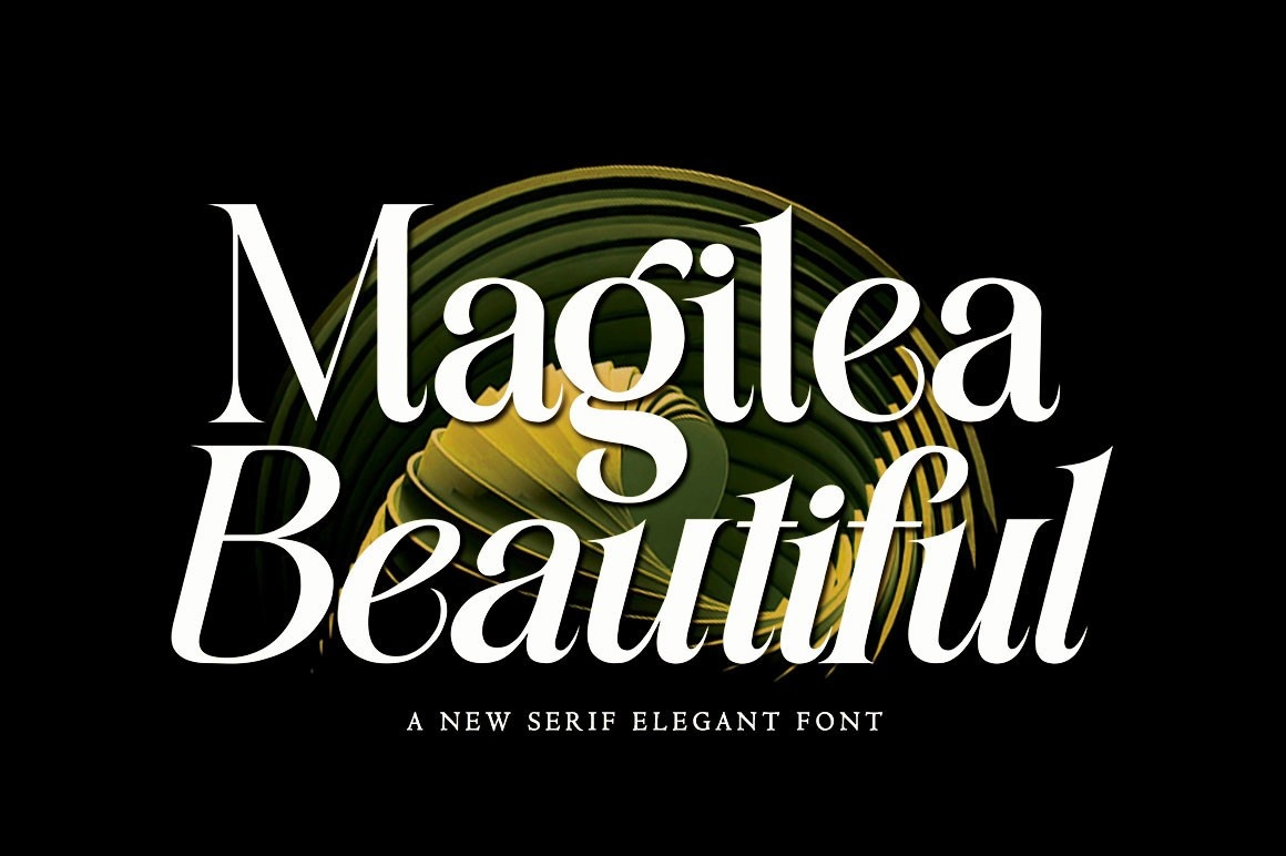 Beispiel einer Maligea Beautiful Italic-Schriftart