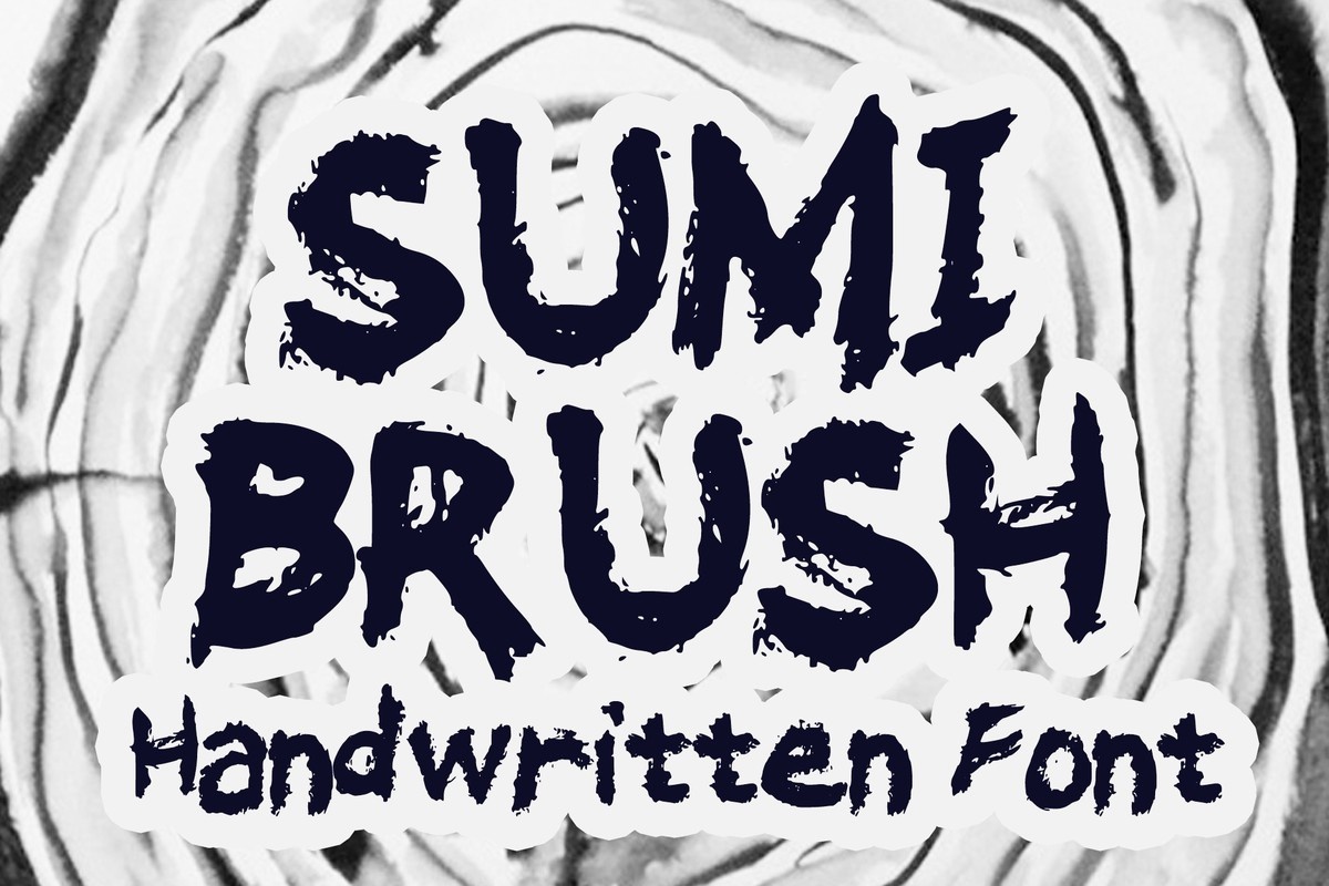 Beispiel einer Sumi Brush Regular-Schriftart