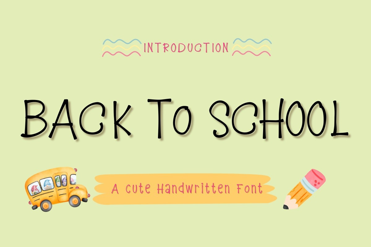 Beispiel einer Back to School Regular-Schriftart