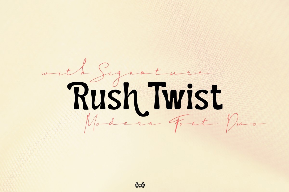 Beispiel einer Rush Twist-Schriftart