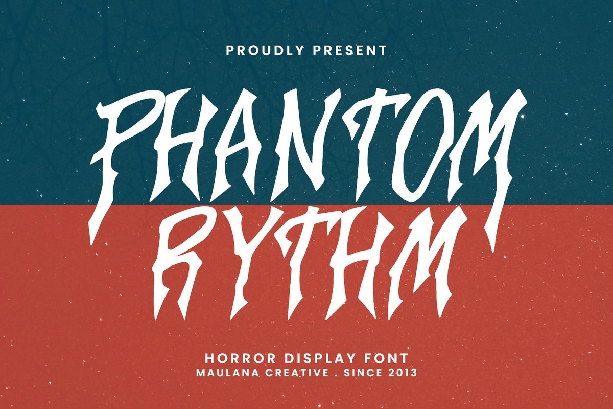 Beispiel einer Phantom Rythm-Schriftart