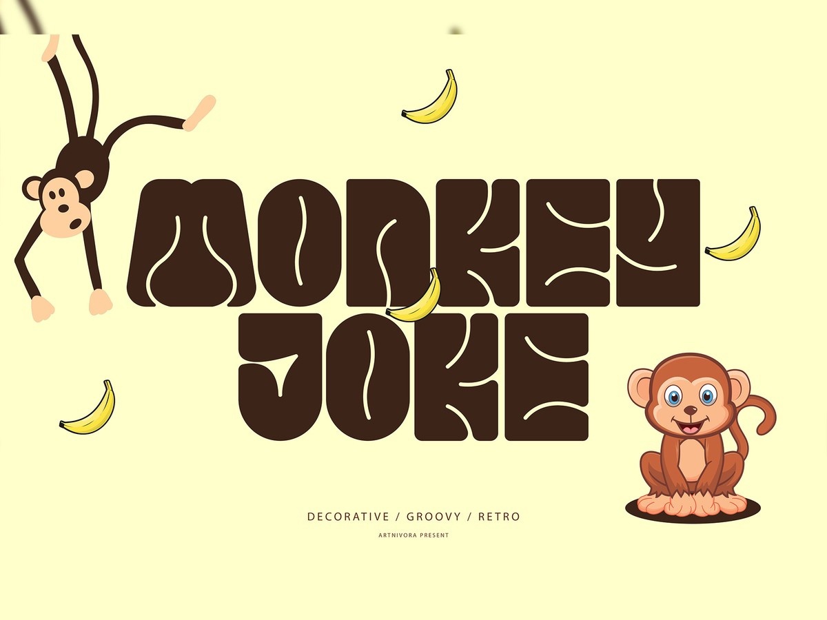 Beispiel einer Monkey Joke-Schriftart