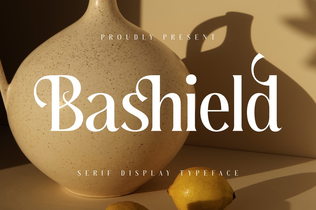 Beispiel einer Bashield-Schriftart