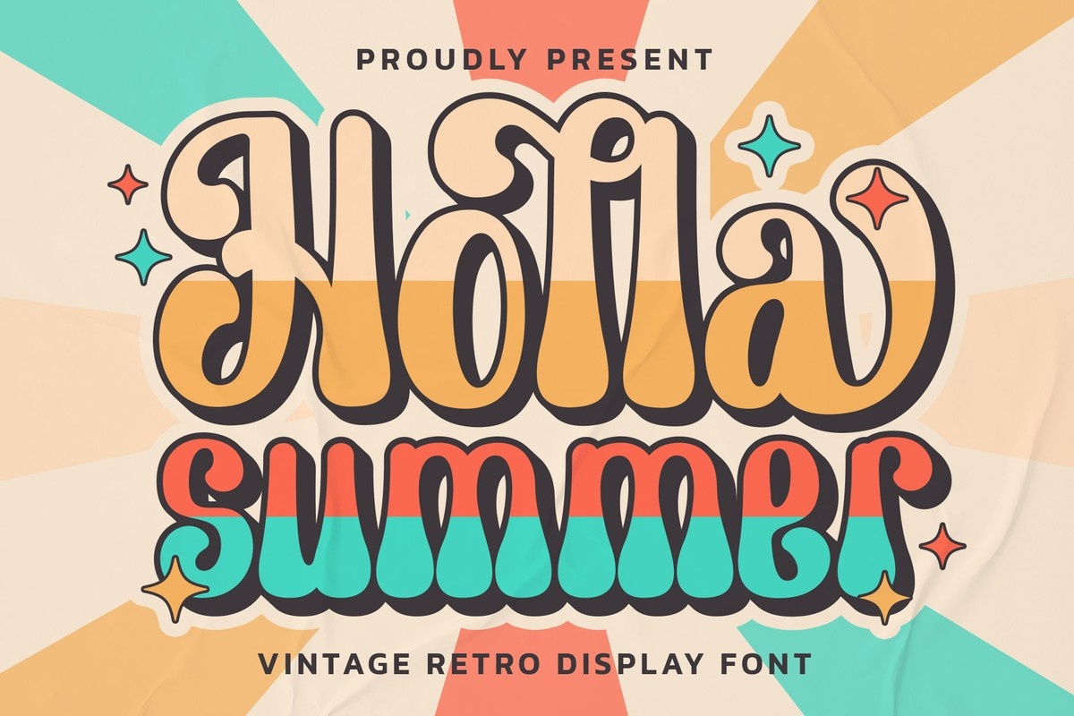 Beispiel einer Holla Summer-Schriftart