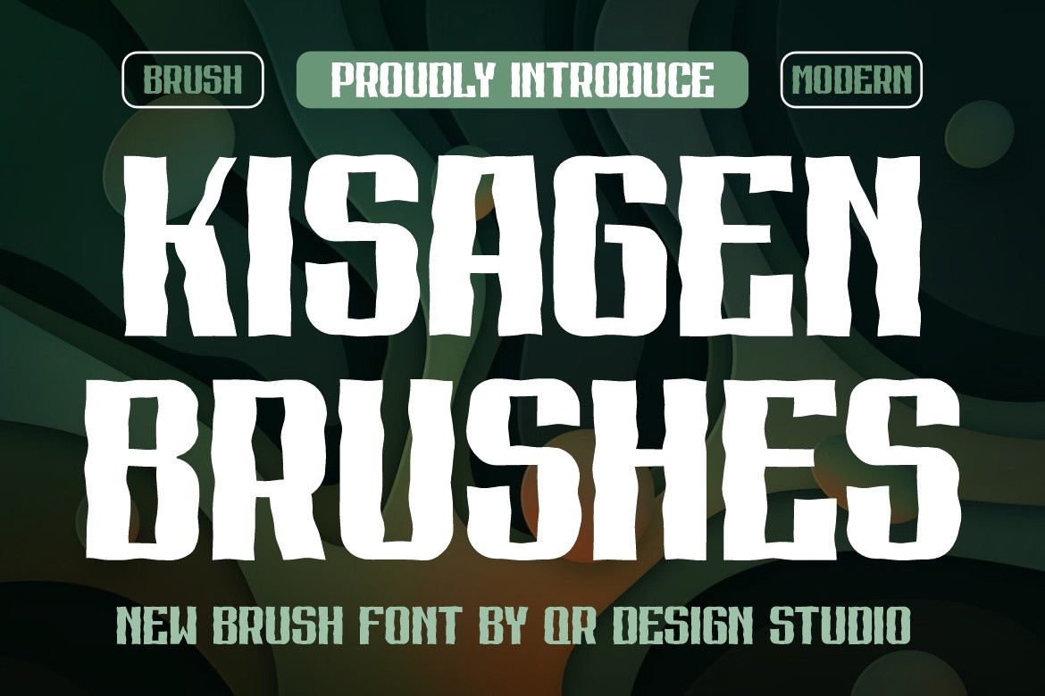 Beispiel einer Kisagen Brushes Regular-Schriftart