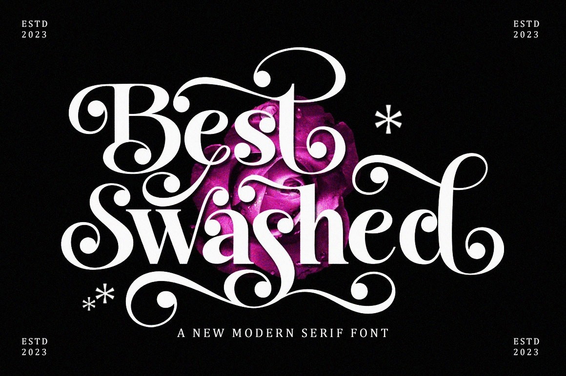 Beispiel einer Best Swashed-Schriftart