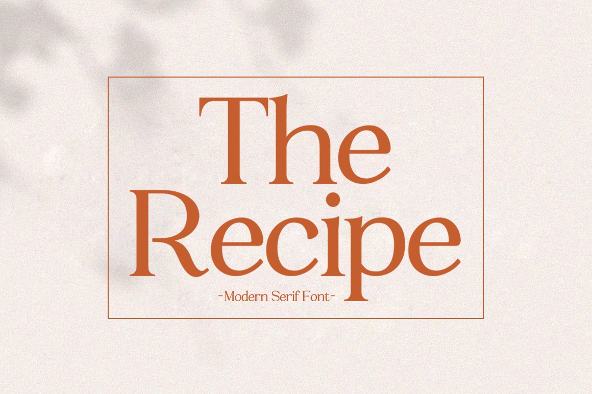 Beispiel einer The Recipe-Schriftart