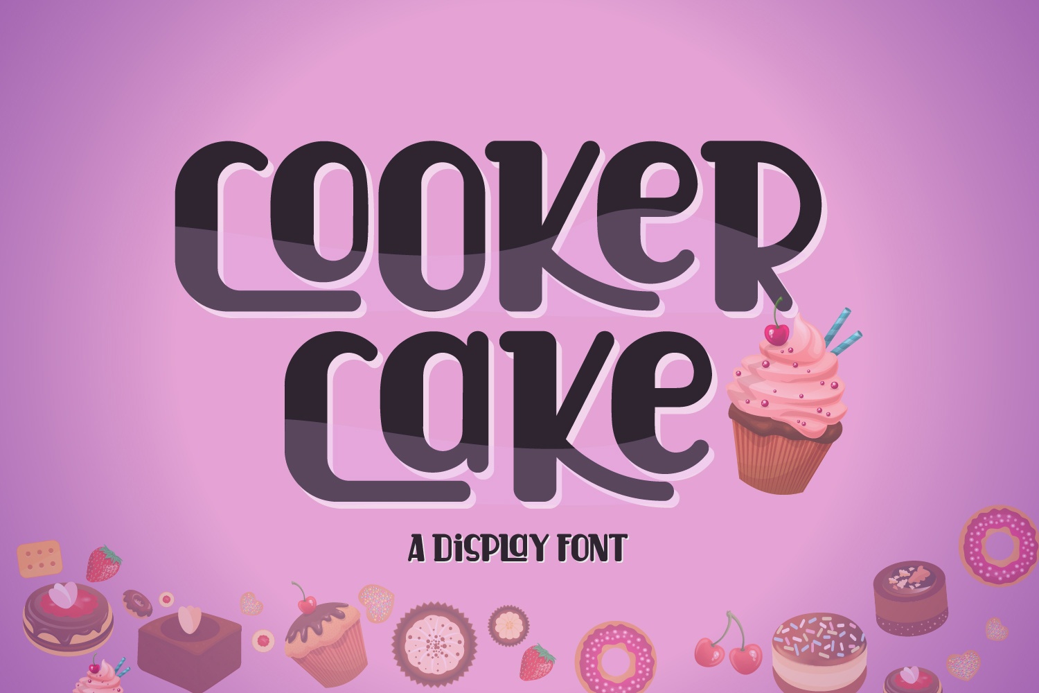 Beispiel einer Cooker Cake-Schriftart