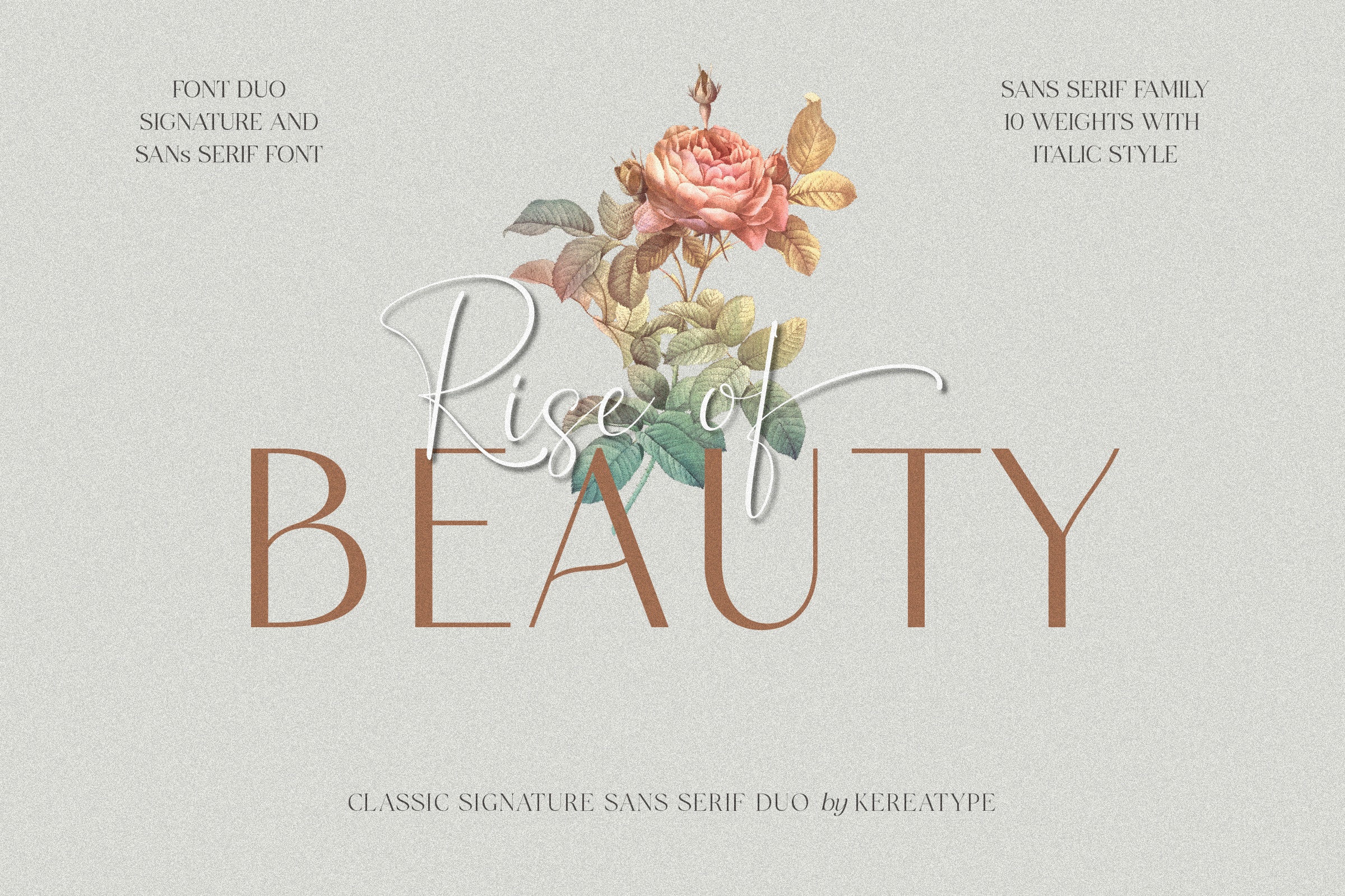 Beispiel einer Rise of Beauty Black-Schriftart