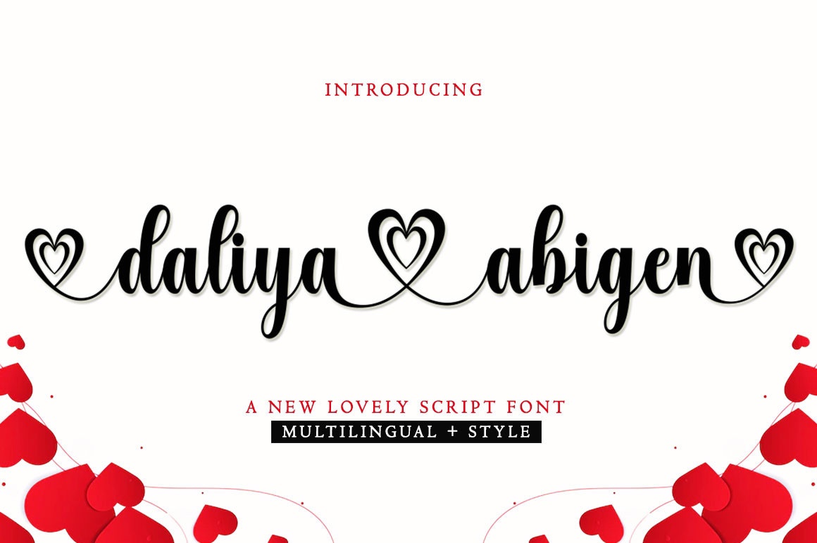 Beispiel einer Daliya Abigen Regular-Schriftart