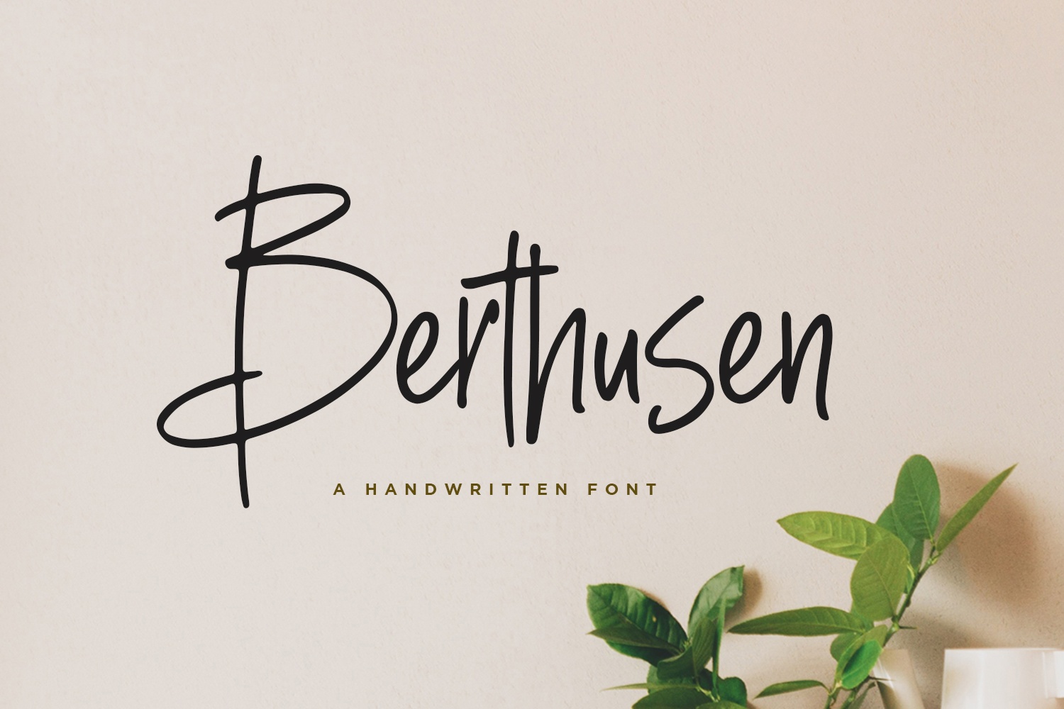 Beispiel einer Berthusen Regular-Schriftart