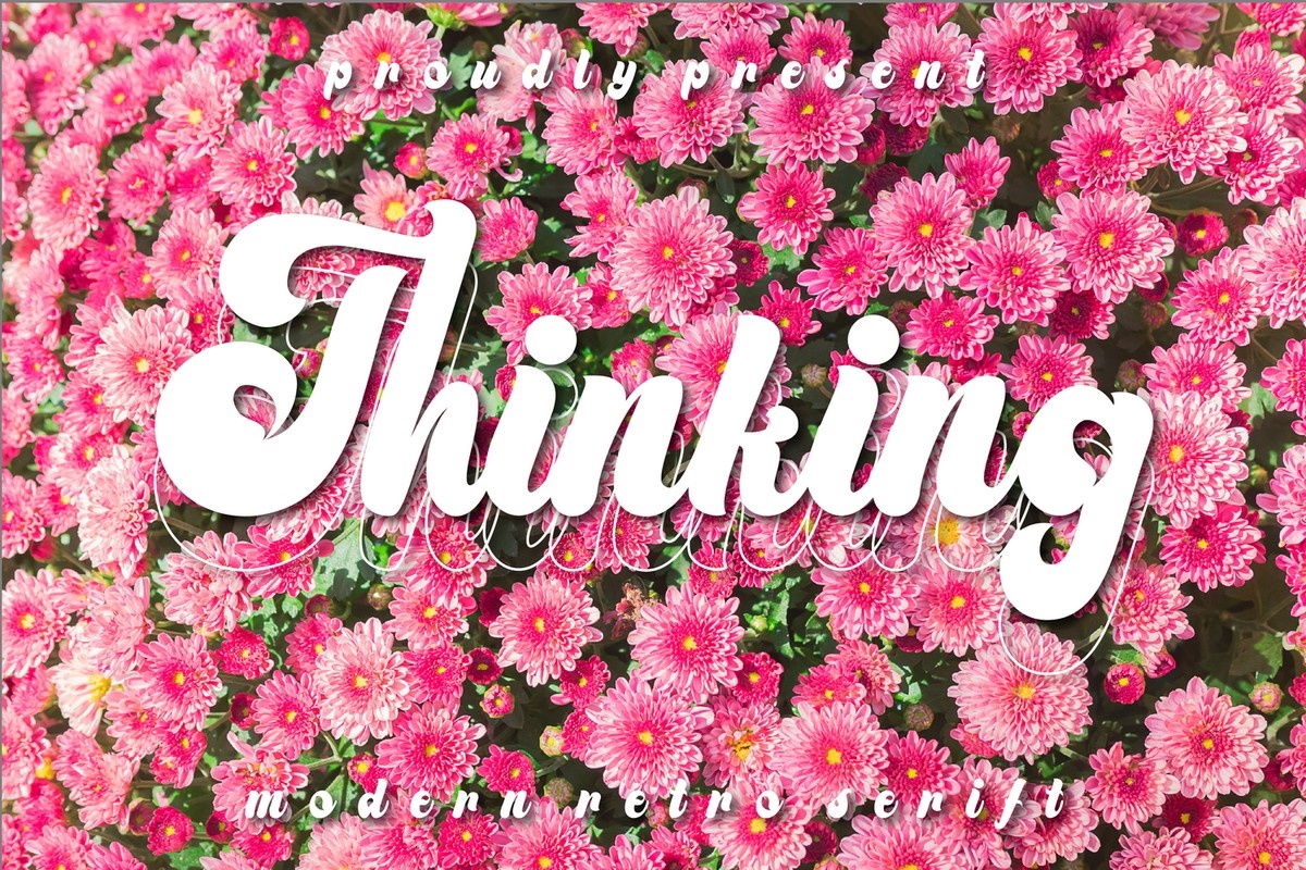 Beispiel einer Thinking Script Regular-Schriftart