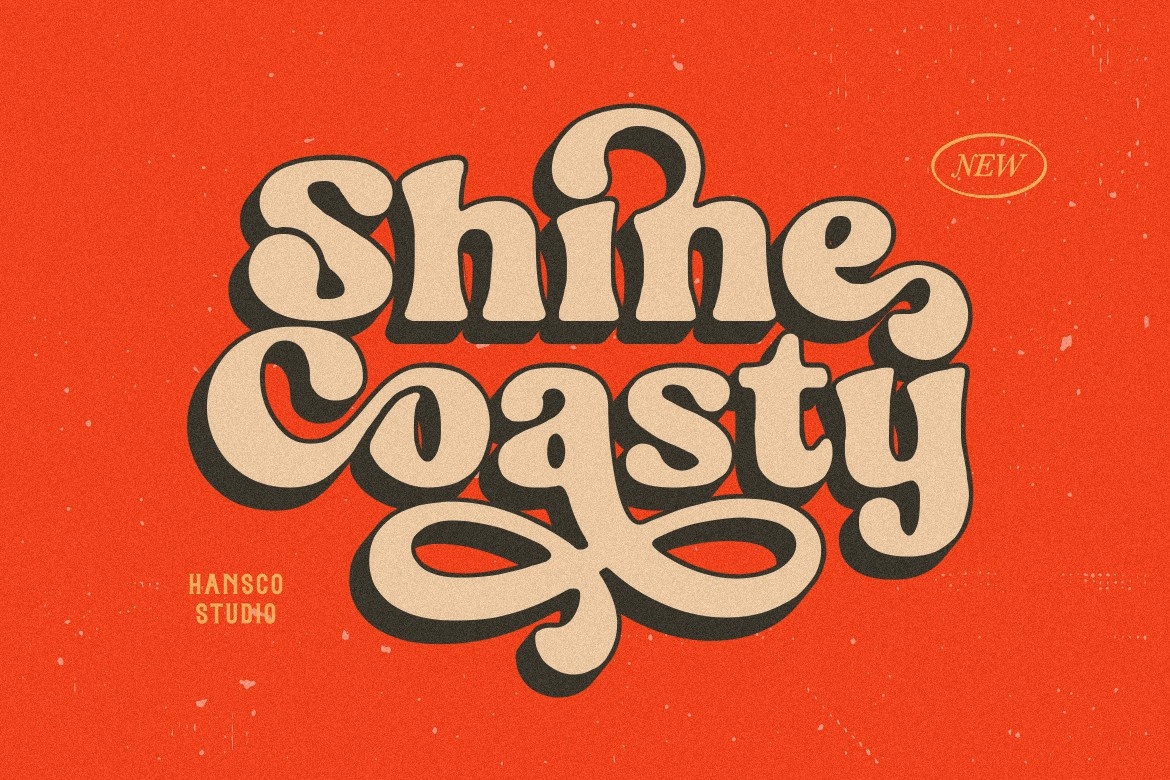 Beispiel einer Shine Coasty-Schriftart