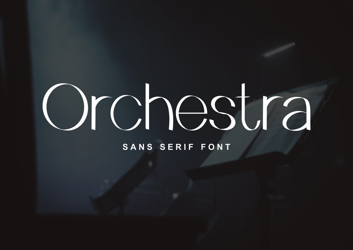 Beispiel einer Orchestra-Schriftart