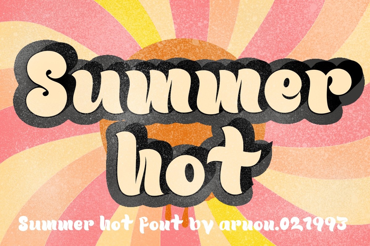 Beispiel einer Summer Hot-Schriftart