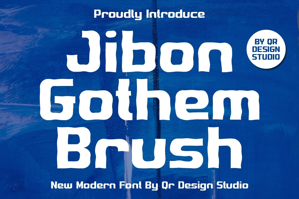 Beispiel einer Jibon Gothem Brush-Schriftart