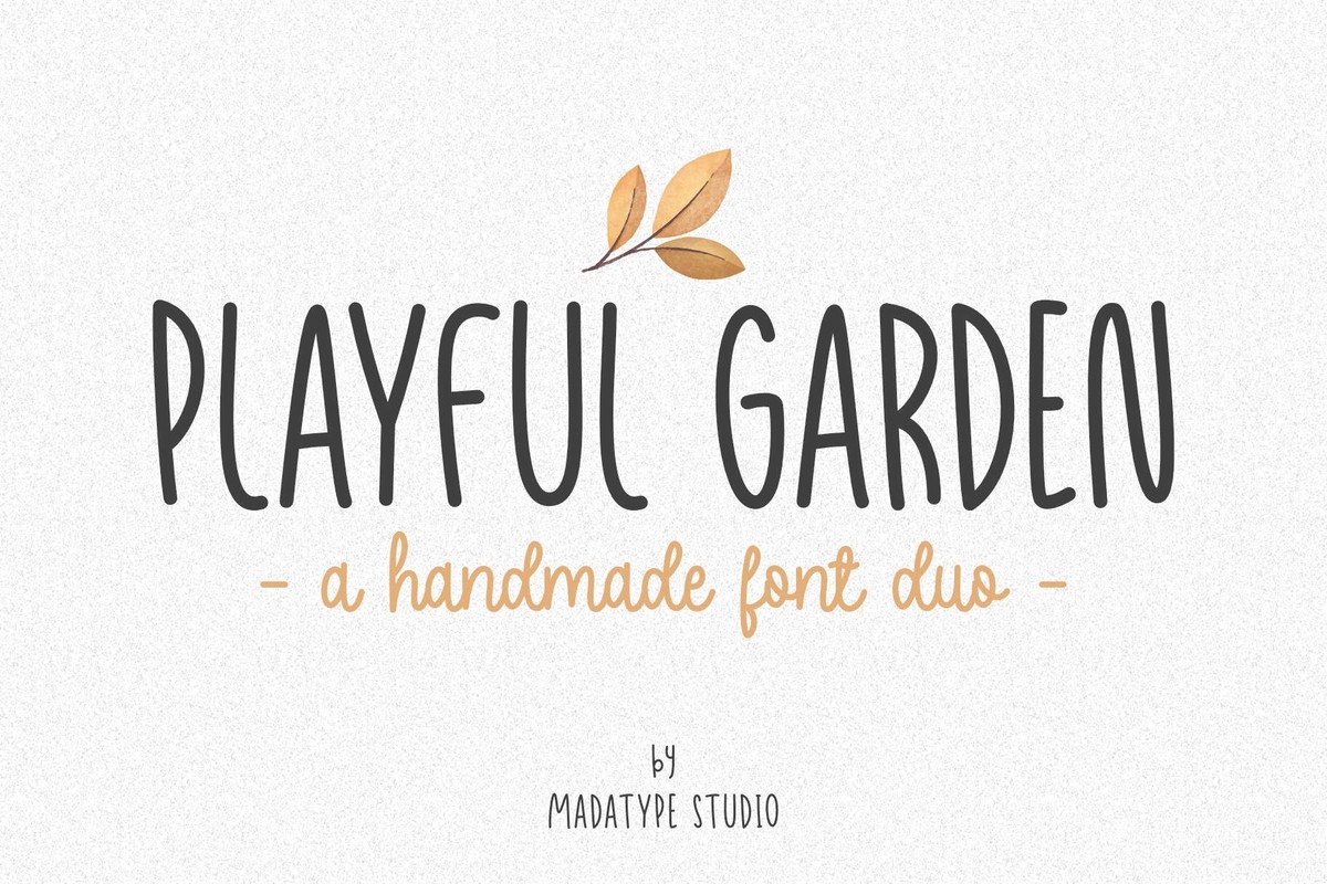 Beispiel einer Playful Garden Garden-Schriftart