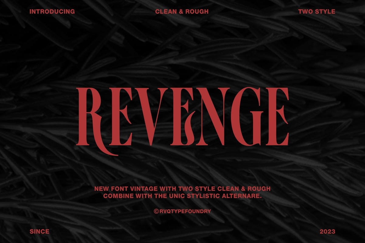 Beispiel einer Revenge-Schriftart