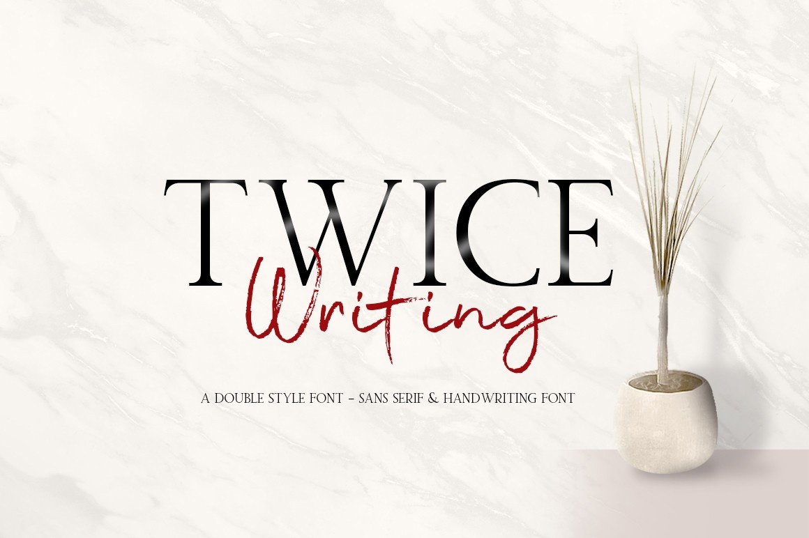 Beispiel einer Twice Writing Regular-Schriftart