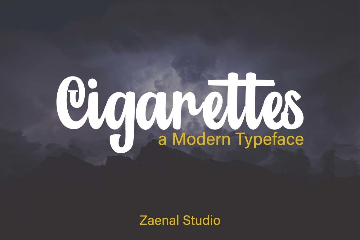 Beispiel einer Cigarettes-Schriftart