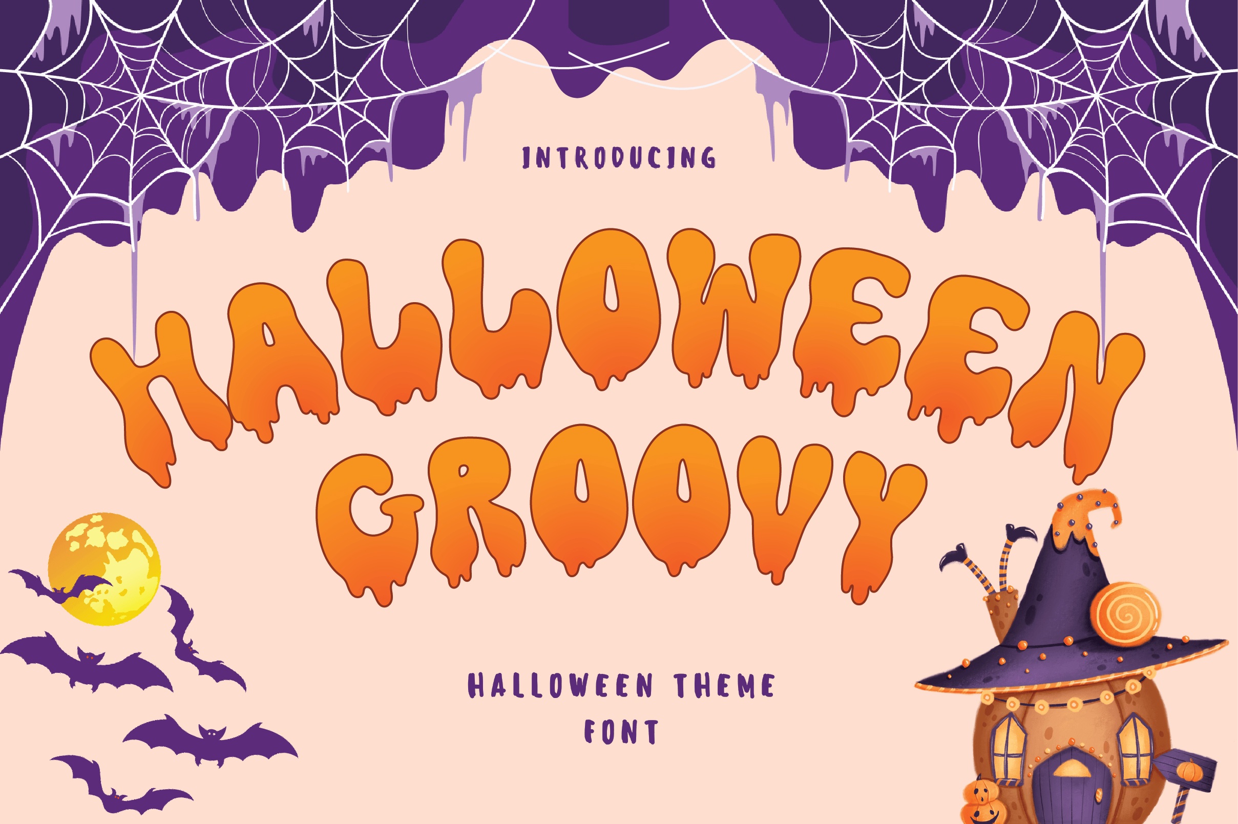 Beispiel einer Halloween Groovy-Schriftart